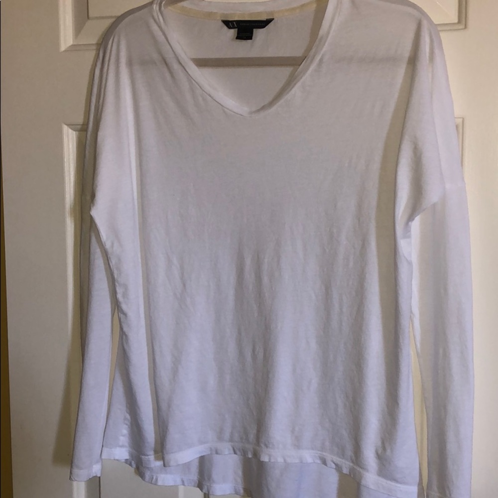 Armani Exchange Pima Cotton S, Long sleeve white - Picture 3 of 7